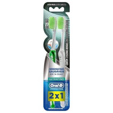 Imagem de Kit com 2 Escovas Dentais Oral-B Pró-Saúde Ultrafin Macia 35 - Oral - 