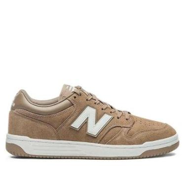 Imagem de Tênis Masculino New Balance 480L Camurça Marrom Claro-Masculino