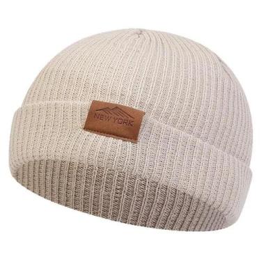 Imagem de Gorro de Hip Hop Unissex - Quente, para Outono/Inverno, Bege