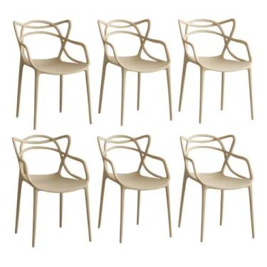 Imagem de Kit 6 cadeiras allegra nude - MOBILIA 77