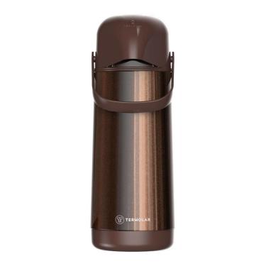 Imagem de Garrafa Térmica Termolar Lúmina com Tampa de Pressão Inox Marrom 1L