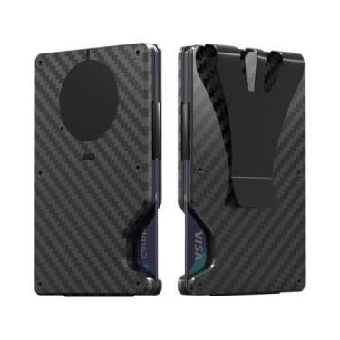 Imagem de Carteira Slim Masculina Com Bloqueio RFID E Chip Airtag Integrado Comp