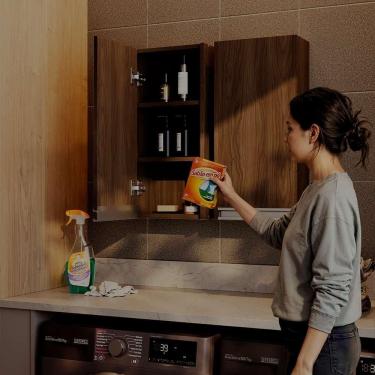 Imagem de Armário Multiuso Aéreo 30cm para Lavanderia Nogal