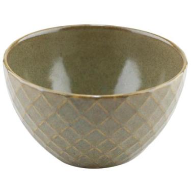 Imagem de Bowl Tigela Geometrix Fine Cerâmica Verde Oliva 580ml -L Hermitage - L