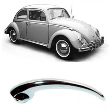 Imagem de Macaneta Interna Dianteira Cromado Fusca Ate 1995 Kombi Karmann Ghia A