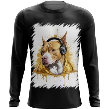 Imagem de Camiseta Manga Longa Pitbull com Headphones 1 - Kasubeck Store®, INF 0