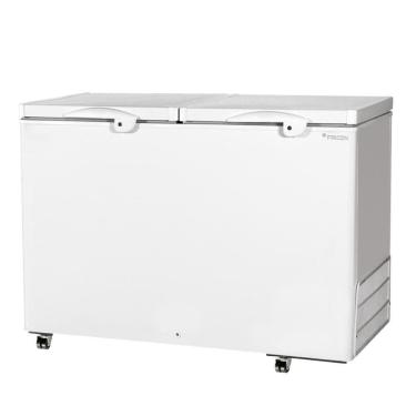 Imagem de Freezer Conservador Horizontal Fricon 411 Litros Dupla Ação 2 Tampas De Chapa Branco HCED 411C 110V