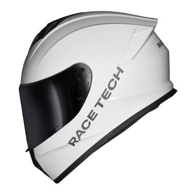 Imagem de Capacete Moto Race Tech Hit Monocolor Branco Brilhante Motociclismo-Unissex