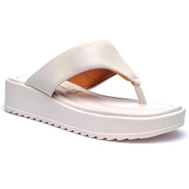 Imagem de Tamanco Feminino Vizzano Flatform Confortável, Bege, 37
