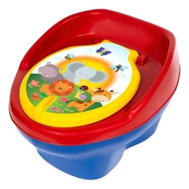 Imagem de Troninho Penico Styllbaby Animais 2 Em 1 Vermelho Azul - styll baby
