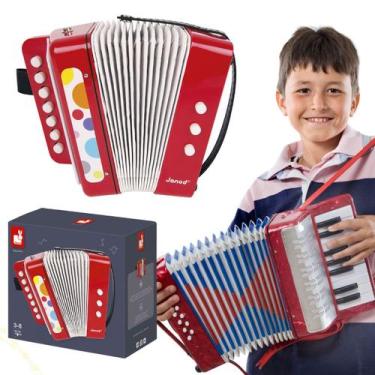 Imagem de Acordeon Sanfona Instrumento Musical Infantil Confetti Janod
