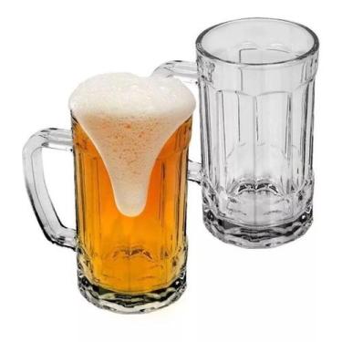 Imagem de Jogo com 2 Canecas de Vidro para Chopp Cerveja Artesanal 390ml - Flash