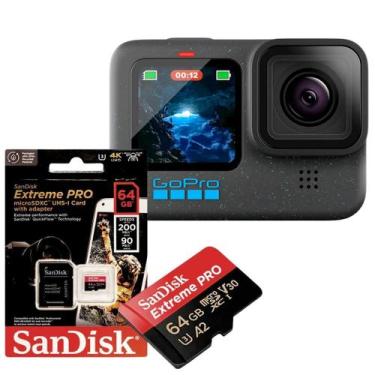 Imagem de Câmera GoPro 12 + Cartão microSD Sandisk Extreme Pro 64GB - ProAventur