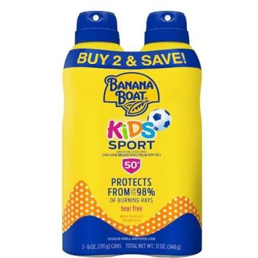 Imagem de Protetor Solar Banana Boat Kids Spray 170g Spf 50+ Pacote com 2