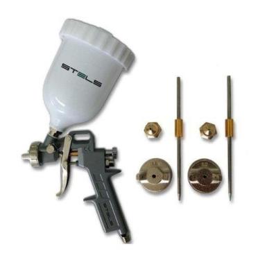 Imagem de Pistola Pintura Gravidade 600ml 3 Bicos 1,2 1,5 1,8mm Stels