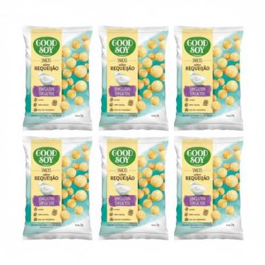 Imagem de Kit 6 snacks assado requeijão saboroso sem transgenicos 25g goodsoy