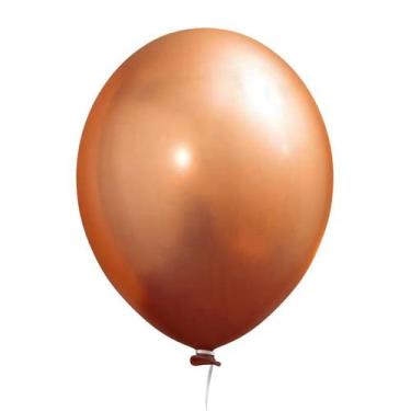 Imagem de Balão Bexiga 9" Metalizado Alumínio Cromado Metálico Evento - Crgfesta