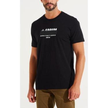 Imagem de Camiseta Masculina Forum Original Slim Preto Estampada Com Logo Casual