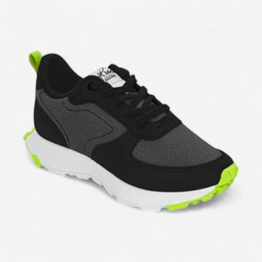 Imagem de Tênis Kidy Masculino Infantil Preto, Preto, Amarelo neon, 31