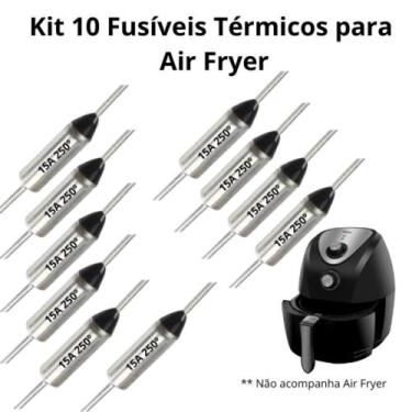 Imagem de Kit com 10 Fusíveis Térmicos para Air fryer 15A 250 GRAUS - Fusível - 