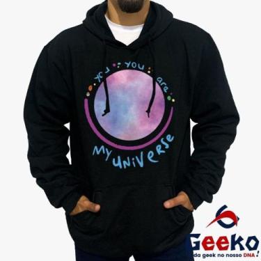 Imagem de Moletom Canguru Coldplay Algodão You You Are My Universe Rock Alternat
