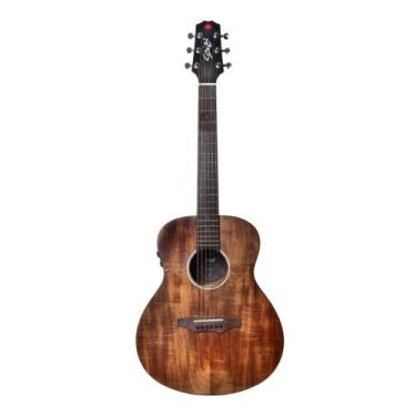 Imagem de Violão Elétrico Seizi Supreme Mini Ryu Mirai Aço com Bag