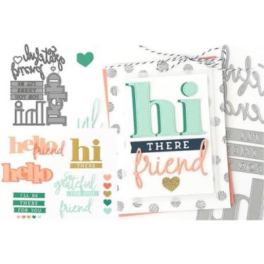 Imagem de Kit de matrizes de corte Ammsochy com palavras em inglês 12,5 x 18 cm