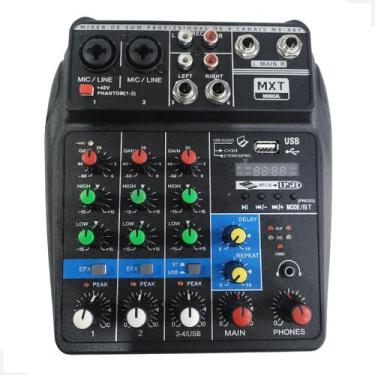 Imagem de Mesa de Som 4 Canais com Bluetooth e Equalizador Mx-4bt Mxt