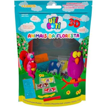 Imagem de Kit massinha de modelar animais da floresta - utiguti - 108 - Uti Guti