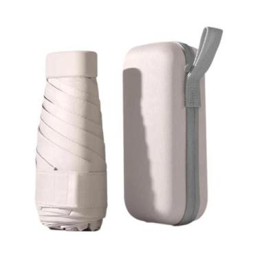 Imagem de Guarda-chuva Compacto Mini Para Mulheres, Leve, 5 Dobras, Proteção Con