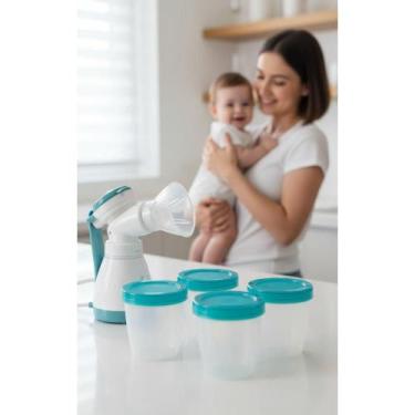 Imagem de Kit 4 Potes Leite Materno 180ml Congelar & Transportar - Congratulatio