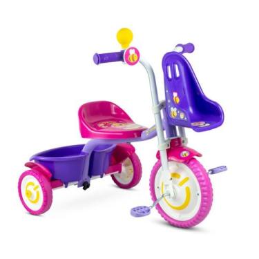 Imagem de Triciclo Infantil Nathor Honey Bee com Cestinha e Estrutura em Alumíni