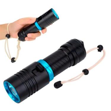 Imagem de Lanterna Prova Dágua Mergulho Led Cree T6 Tático Profissional Subaquat