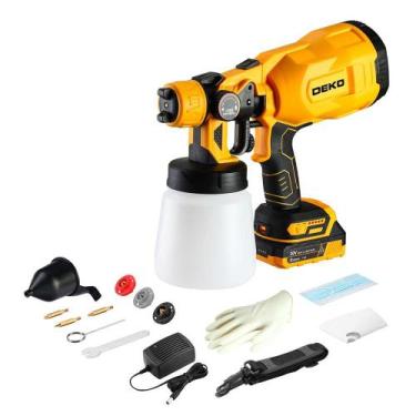 Imagem de Pistola de Pintura Pulverização HVLP Bateria 20V Reservatório de 1200m