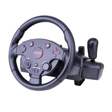 Imagem de Volante com Pedal Force Driving Dazz 62000152 com Fio USB e Manual Preto