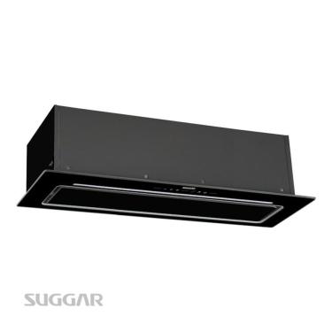 Imagem de Coifa de Embutir Suggar Topázio TP9002PT 90CM Vidro Preto Painel Touch Controle por Gestos LED Exaustor e Depurador 220V