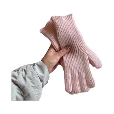 Imagem de Luvas Femininas De Inverno Com Tela Sensível Ao Toque, Dedos Completos