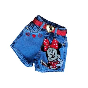 Imagem de Short jeans Disney feminino - roupa menina, Minnie, 8