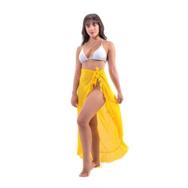 Imagem de Saída De Praia Saia Longa Envelope Babado Top Maravs-Feminino
