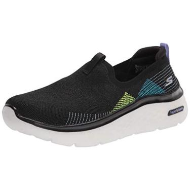 Imagem de Skechers Tênis feminino Go Walk Hyper Burst Knit Slip on, Preto/Multi, 36