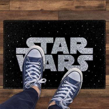 Imagem de Tapete Capacho Star Wars Logo Oficial 60X40 Disney Lucasfilm - Zona Cr