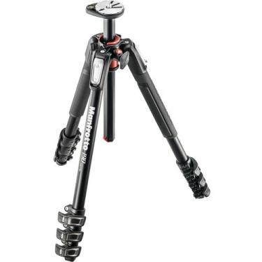Imagem de Pernas de tripé de alumínio com 4 seções Manfrotto MT190XPRO4 com coluna Q90 (preto) Inclui uma alça de tripé ZAYKiR bônus antiderrapante com dois laços de liberação rápida (preto)