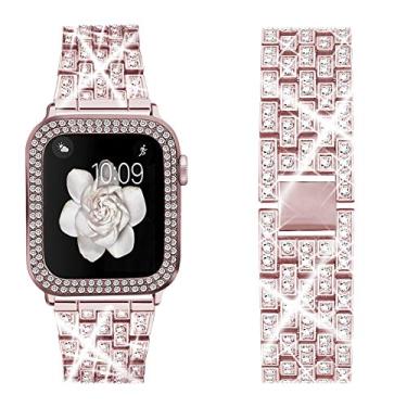 Imagem de Bekomo Pulseira feminina compatível com Apple Watch Ultra de 49 mm, 46 mm, 45 mm, 41 mm, 38 mm, 40 mm, 42 mm e 44 mm, com 2 unidades, iwatch SE Series Ultra 2 10/9/8/7/6/5/4/3/2/1