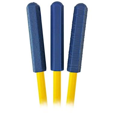 Imagem de The Pencil Grip Lápis Chewberz, topos de lápis mastigáveis sem látex, azul marinho, conjunto de 3 – TPG-883