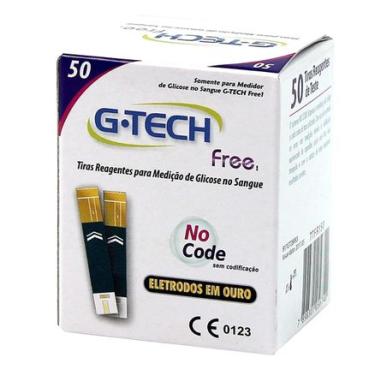 Imagem de Tiras para Teste de Glicemia G-Tech Free 1 com 50 tiras ACCUMED