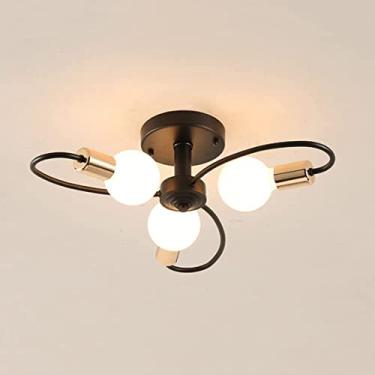 Imagem de Pendente Sputnik Moderna 3 Lâmpadas Luster Plafon De Metal E27 Iluminação Interior Para Sala De Estar Quarto