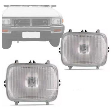 Imagem de Farol Hilux L200 Bandeirante 1993 Á 2001 Quadrado C Suporte