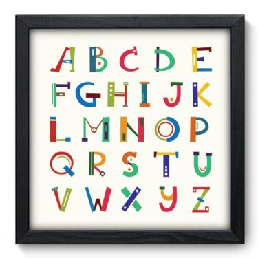 Imagem de Quadro Decorativo - Alfabeto - 33cm x 33cm - 087qndbp