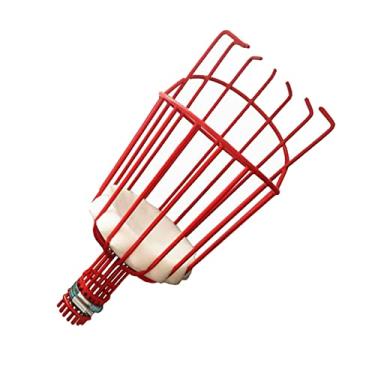 Imagem de Bothyi Cesta de colheitadeira de ferramentas para colheitadeira de frutas, apanhador de frutas para jardim laranjas maçãs, vermelho