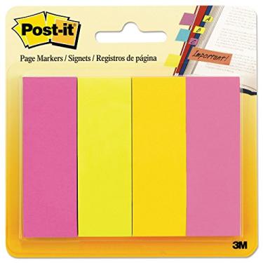 Imagem de Post-it Marcadores de página 6714AU, brilhantes sortidos, 50 tiras/bloco, 4 blocos/pacote (MMM6714AU)